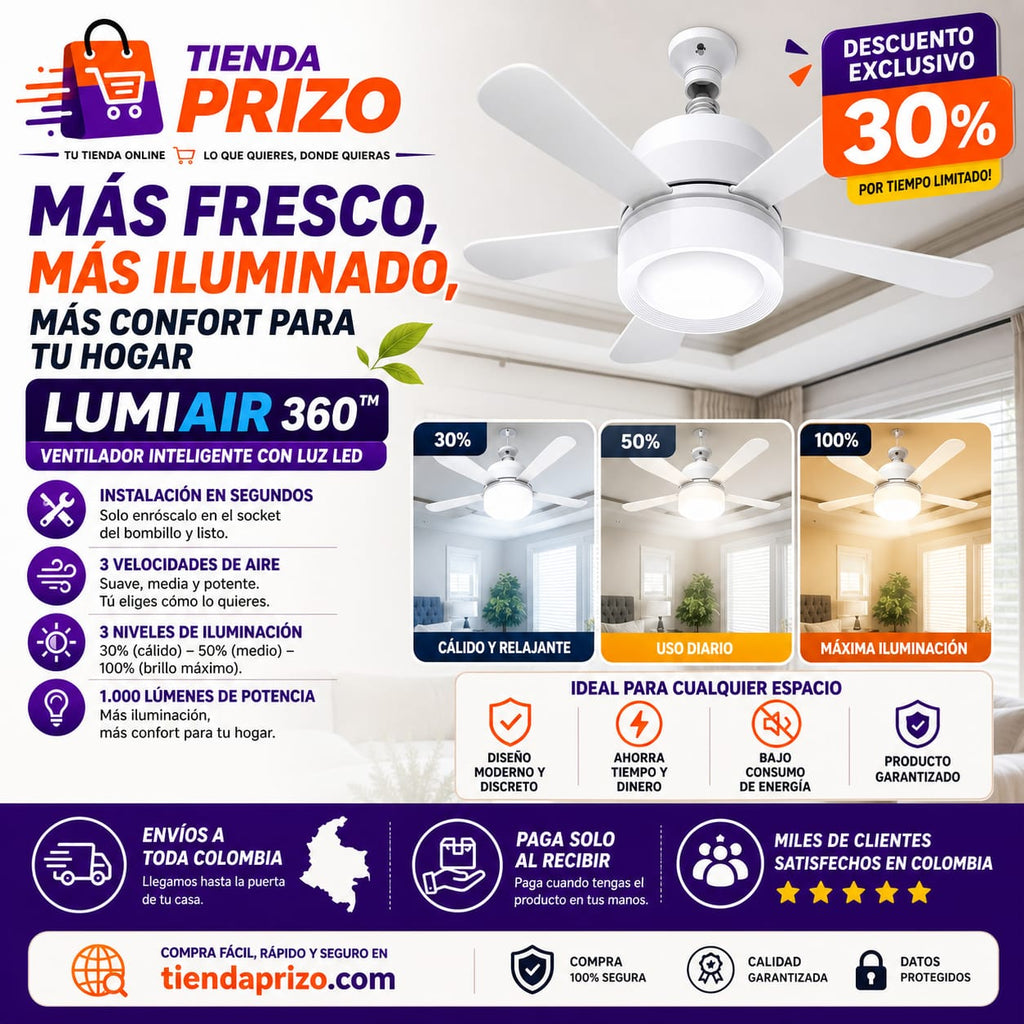 LumiAir 360 - Ventilador Inteligente
